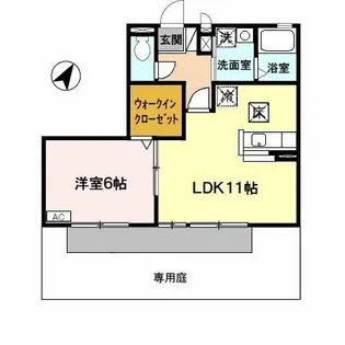 シャイニーパーク【207号室】の間取り