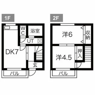 愛知県安城市錦町【テラスハウス】の間取り