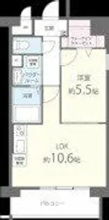 ヴィンテージ箱崎東【4階】の間取り