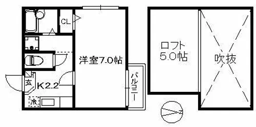 ポラリスひなぎく 75【2階】の間取り