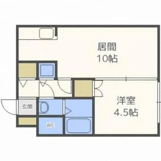 αNEXT札幌第12【4階】の間取り