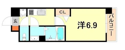 アドバンス神戸プリンスパーク【4階】の間取り