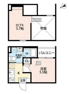リヴェール鶴里【202号室】の間取り