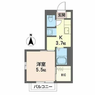 グリーンたちばなI【0201号室】の間取り
