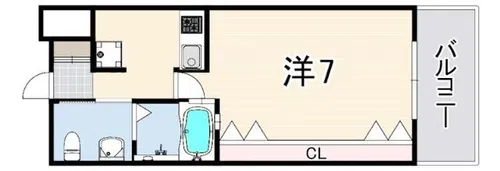 W.O.B.ROKKOHMICHI【4階】の間取り