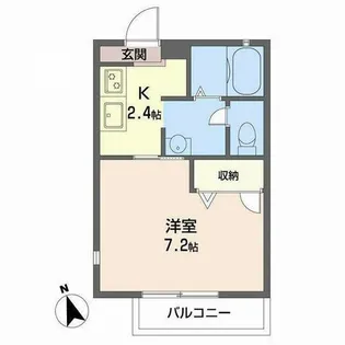 ラフィネ北白川II【2階】の間取り