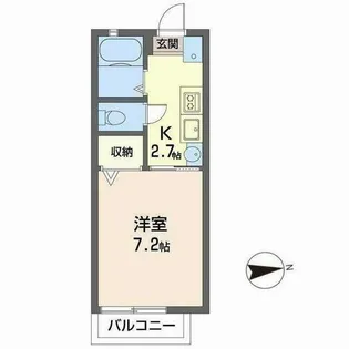 ラフィネ北白川【2階】の間取り