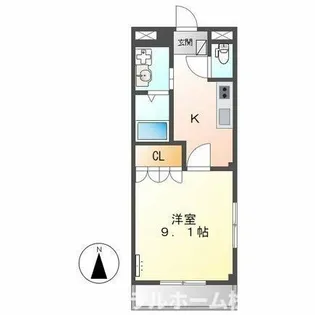 ヒルトップ上野【1階】の間取り