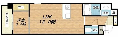 ウイルコート大今里西【1階】の間取り