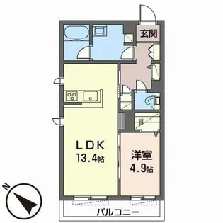 レジリエンス甲子園六石町【0203号室】の間取り
