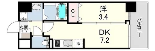MAXIV尼崎【14階】の間取り