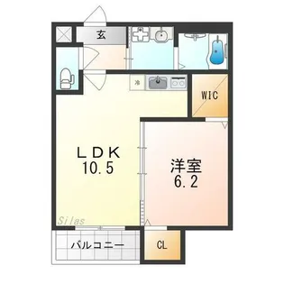 フジパレス花園Ⅱ番館【1階】の間取り