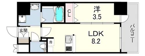 MAXIV尼崎【7階】の間取り