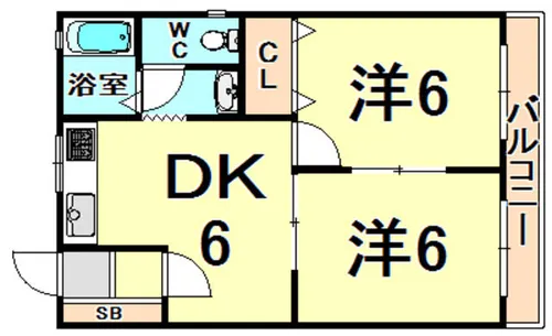 フローレンス武庫之荘1【2階】の間取り