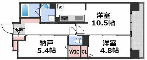 LE SEL上町台【7階】の間取り