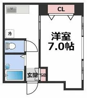 パシフィック南船場【3階】の間取り