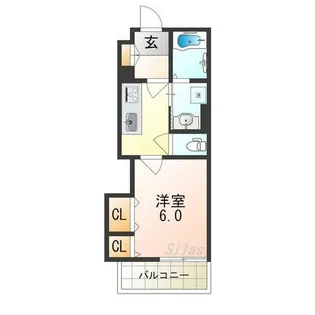 クリエオーレ小若江【3階】の間取り