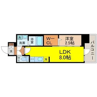エスリード ザ・レガリア新栄ALTAIER【2階】の間取り