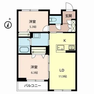 シャーメゾン ベルヒルズ【3階】の間取り