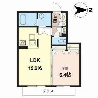 パークヒルズ陵南【0102号室】の間取り