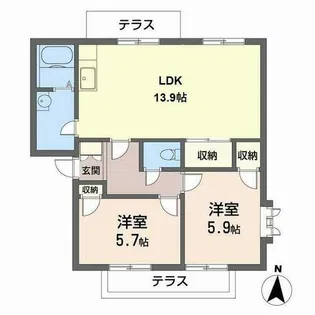 サニー・レジデンス.【1階】の間取り
