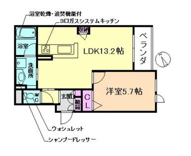 シャーメゾン・ピーノ【2階】の間取り