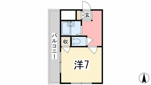 アドバンス城北【108号室】の間取り