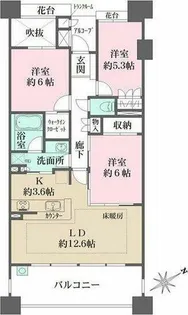 藤和八事緑ヶ岡ホームズ【7階】の間取り