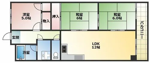 BELONG枚方東2番館【1階】の間取り