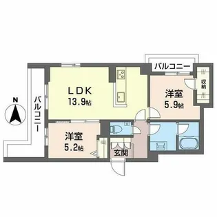 シャーメゾン ウエストステイ【0301号室】の間取り