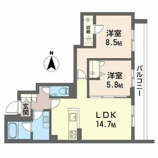 シャーメゾン ウエストステイ【0402号室】の間取り