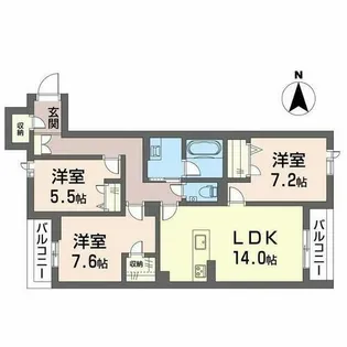 シャーメゾン ウエストステイ【0403号室】の間取り