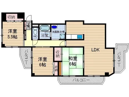 第2ハイツライラック【2階】の間取り