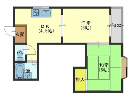 ロイヤル神路Ⅱ【5階】の間取り