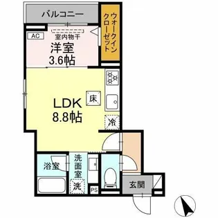 アリヴィオ【1階】の間取り