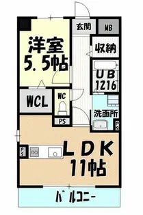 フェリオ(Ferio)新西【5階】の間取り