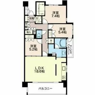 プライムメゾン富士見台【4階】の間取り