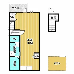 あんしん 河合【201号室】の間取り