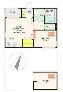 ハーモニーテラス青木Ⅱ【1階】の間取り