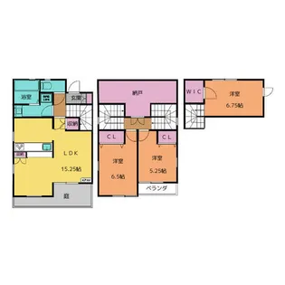 愛知県豊明市栄町南舘【一戸建】の間取り