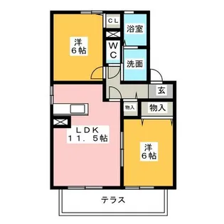 ファミーユ【1階】の間取り