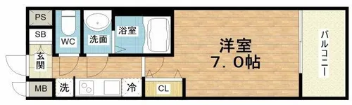 アプリーレ阿波座南【9階】の間取り
