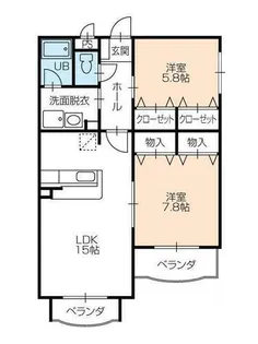 クレール花田【3階】の間取り