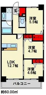 コンダクトレジデンスHIBIKINO【6階】の間取り