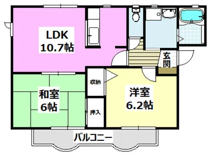 ラ・フォーレ細雪【101号室】の間取り