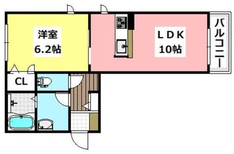シャーメゾン豊川B棟【201号室】の間取り
