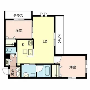 クレールコート【0101号室】の間取り