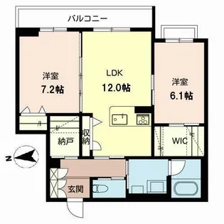 シャーメゾン まほろば【0202号室】の間取り