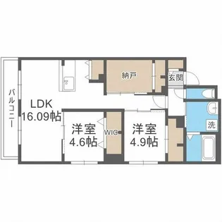 フォレスタ円山【3階】の間取り