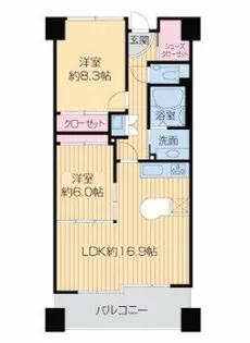 ネット堺筋クレア【9階】の間取り